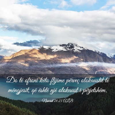 Picture 03 - Numrat 28:23 ALB - Do të ofroni këto flijime përveç olokaustit - Bible Verse Picture