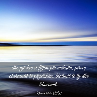Picture 03 - Numrat 29:16 ALB - dhe një kec si flijim për mëkatin, përveç - Bible Verse Picture