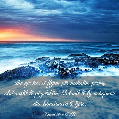Picture 03 - Numrat 29:19 ALB - dhe një kec si flijim për mëkatin, përveç - Bible Verse Picture