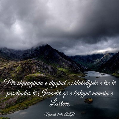 Picture 03 - Numrat 3:46 ALB - Për shpengimin e dyqind e shtatëdhjetë e tre - Bible Verse Picture