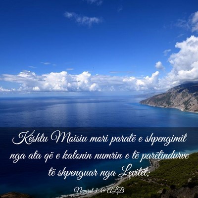 Picture 03 - Numrat 3:49 ALB - Kështu Moisiu mori paratë e shpengimit nga ata - Bible Verse Picture