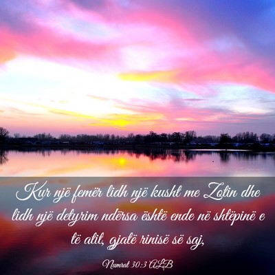 Picture 03 - Numrat 30:3 ALB - Kur një femër lidh një kusht me Zotin dhe lidh - Bible Verse Picture