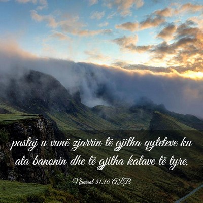 Picture 03 - Numrat 31:10 ALB - pastaj u vunë zjarrin të gjitha qyteteve ku ata - Bible Verse Picture