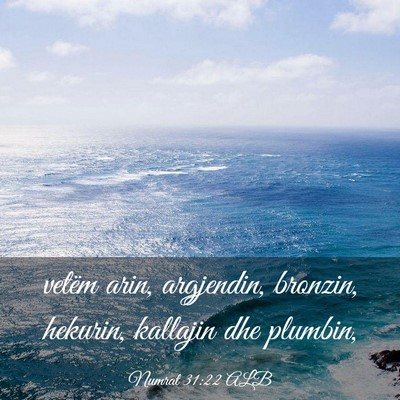 Picture 03 - Numrat 31:22 ALB - vetëm arin, argjendin, bronzin, hekurin, - Bible Verse Picture