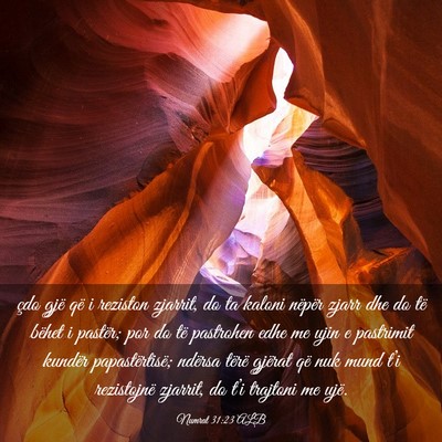 Picture 03 - Numrat 31:23 ALB - çdo gjë që i reziston zjarrit, do ta kaloni - Bible Verse Picture