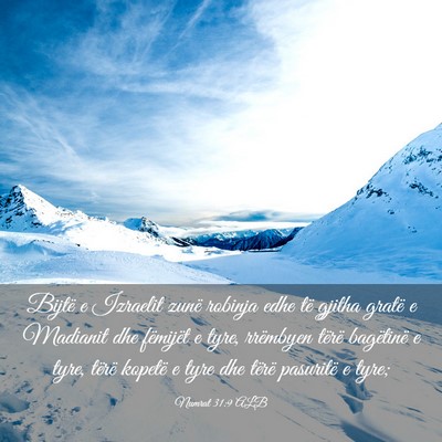 Picture 03 - Numrat 31:9 ALB - Bijtë e Izraelit zunë robinja edhe të gjitha - Bible Verse Picture