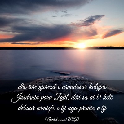 Picture 03 - Numrat 32:21 ALB - dhe tërë njerëzit e armatosur kalojnë - Bible Verse Picture