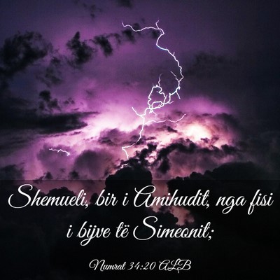 Picture 03 - Numrat 34:20 ALB - Shemueli, bir i Amihudit, nga fisi i bijve të - Bible Verse Picture