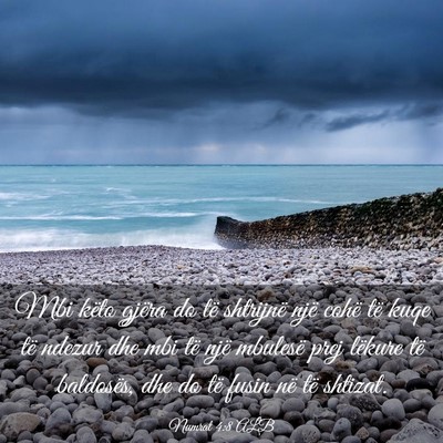Picture 03 - Numrat 4:8 ALB - Mbi këto gjëra do të shtrijnë një cohë të - Bible Verse Picture