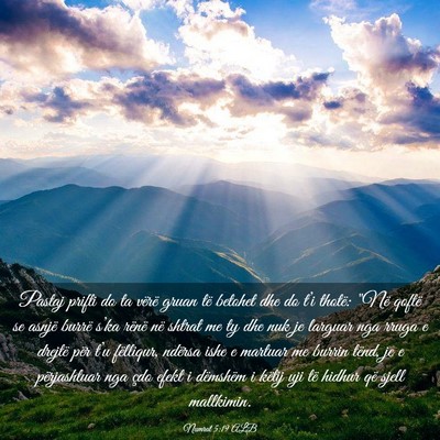 Picture 03 - Numrat 5:19 ALB - Pastaj prifti do ta vërë gruan të betohet dhe - Bible Verse Picture