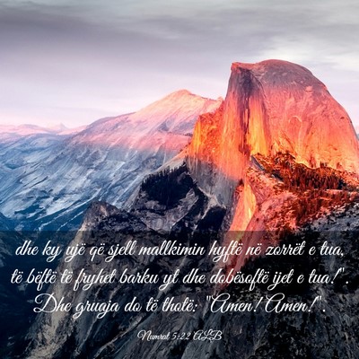 Picture 03 - Numrat 5:22 ALB - dhe ky ujë që sjell mallkimin hyftë në - Bible Verse Picture