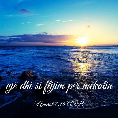 Picture 03 - Numrat 7:16 ALB - një dhi si flijim për - Bible Verse Picture