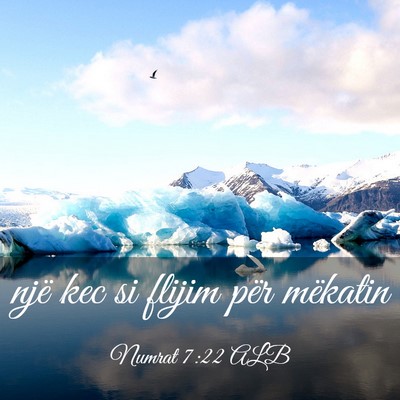 Picture 03 - Numrat 7:22 ALB - një kec si flijim për - Bible Verse Picture