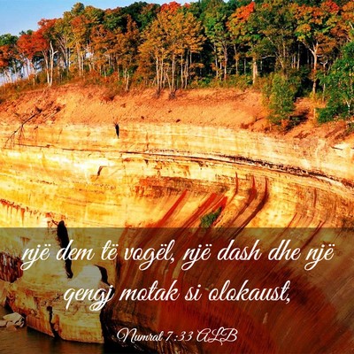 Picture 03 - Numrat 7:33 ALB - një dem të vogël, një dash dhe një qengj - Bible Verse Picture