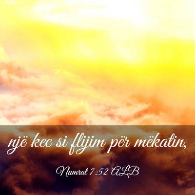 Picture 03 - Numrat 7:52 ALB - një kec si flijim për - Bible Verse Picture