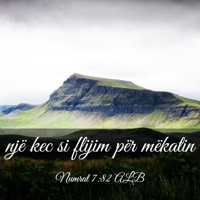 Picture 03 - Numrat 7:82 ALB - një kec si flijim për - Bible Verse Picture