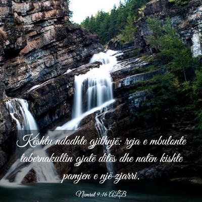 Picture 03 - Numrat 9:16 ALB - Kështu ndodhte gjithnjë: reja e mbulonte - Bible Verse Picture