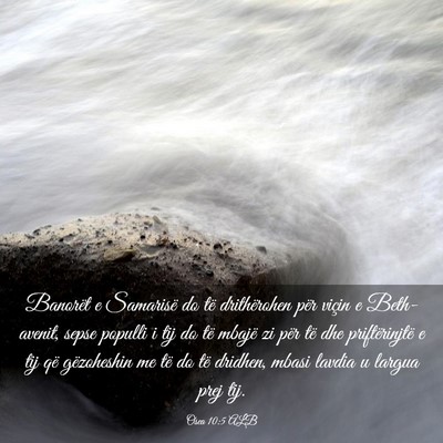 Picture 03 - Osea 10:5 ALB - Banorët e Samarisë do të drithërohen për - Bible Verse Picture