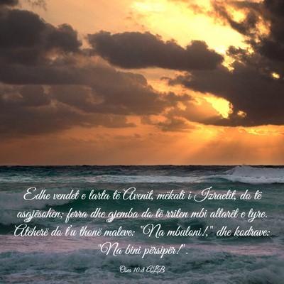 Picture 03 - Osea 10:8 ALB - Edhe vendet e larta të Avenit, mëkati i - Bible Verse Picture