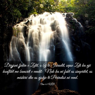 Picture 03 - Osea 4:1 ALB - Dëgjoni fjalën e Zotit, o bij të Izraelit, - Bible Verse Picture