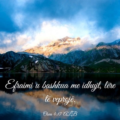 Picture 03 - Osea 4:17 ALB - Efraimi u bashkua me idhujt, lëre të - Bible Verse Picture
