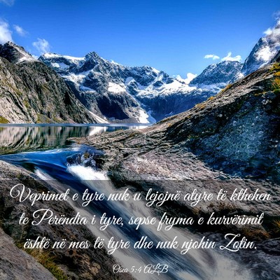 Picture 03 - Osea 5:4 ALB - Veprimet e tyre nuk u lejojnë atyre të kthehen - Bible Verse Picture