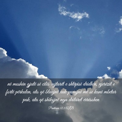 Picture 03 - Predikuesi 12:3 ALB - në moshën gjatë së cilës rojtarët e - Bible Verse Picture