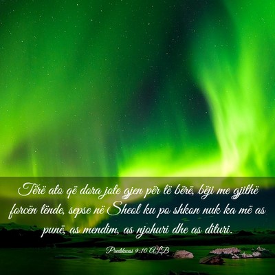 Picture 03 - Predikuesi 9:10 ALB - Tërë ato që dora jote gjen për të bërë, - Bible Verse Picture