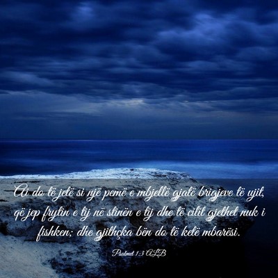Picture 03 - Psalmet 1:3 ALB - Ai do të jetë si një pemë e mbjellë gjatë - Bible Verse Picture