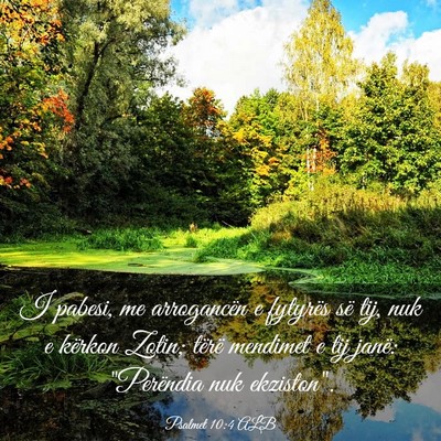 Picture 03 - Psalmet 10:4 ALB - I pabesi, me arrogancën e fytyrës së tij, nuk - Bible Verse Picture