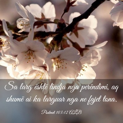 Picture 03 - Psalmet 103:12 ALB - Sa larg është lindja nga perëndimi, aq shumë - Bible Verse Picture