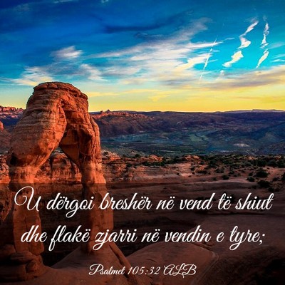 Picture 03 - Psalmet 105:32 ALB - U dërgoi breshër në vend të shiut dhe flakë - Bible Verse Picture