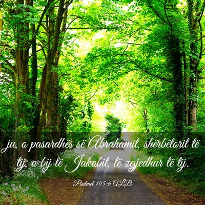 Picture 03 - Psalmet 105:6 ALB - ju, o pasardhës së Abrahamit, shërbëtorit të - Bible Verse Picture