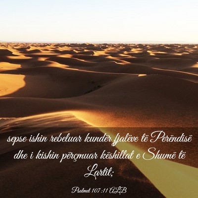 Picture 03 - Psalmet 107:11 ALB - sepse ishin rebeluar kundër fjalëve të - Bible Verse Picture