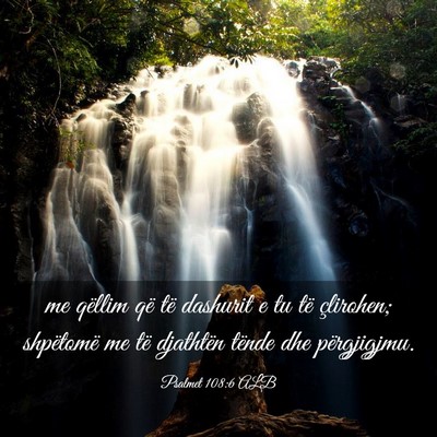 Picture 03 - Psalmet 108:6 ALB - me qëllim që të dashurit e tu të çlirohen; - Bible Verse Picture