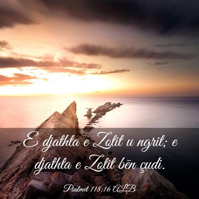 Picture 03 - Psalmet 118:16 ALB - E djathta e Zotit u ngrit; e djathta e Zotit bën - Bible Verse Picture