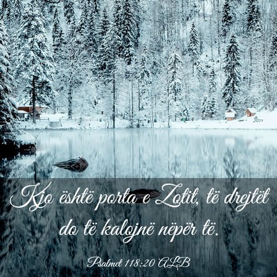 Picture 03 - Psalmet 118:20 ALB - Kjo është porta e Zotit, të drejtët do të - Bible Verse Picture