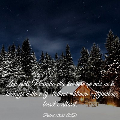 Picture 03 - Psalmet 118:27 ALB - Zoti është Perëndia dhe ka bërë që mbi ne - Bible Verse Picture