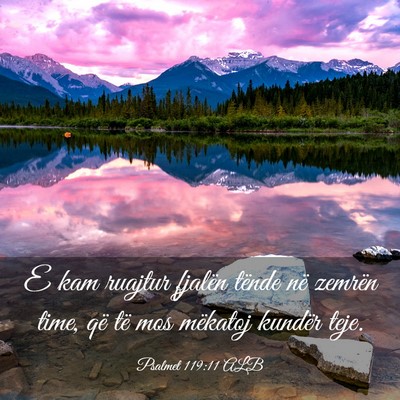 Picture 03 - Psalmet 119:11 ALB - E kam ruajtur fjalën tënde në zemrën time, - Bible Verse Picture