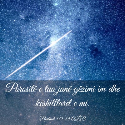 Picture 03 - Psalmet 119:24 ALB - Porositë e tua janë gëzimi im dhe - Bible Verse Picture