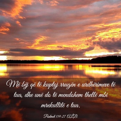 Picture 03 - Psalmet 119:27 ALB - Më bëj që të kuptoj rrugën e urdhërimeve - Bible Verse Picture