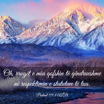Picture 03 - Psalmet 119:5 ALB - Oh, rrugët e mia qofshin të qëndrueshme në - Bible Verse Picture