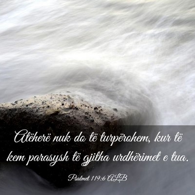 Picture 03 - Psalmet 119:6 ALB - Atëherë nuk do të turpërohem, kur të kem - Bible Verse Picture