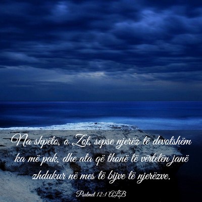 Picture 03 - Psalmet 12:1 ALB - Na shpëto, o Zot, sepse njerëz të devotshëm - Bible Verse Picture