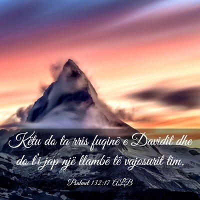 Picture 03 - Psalmet 132:17 ALB - Këtu do ta rris fuqinë e Davidit dhe do t’i - Bible Verse Picture