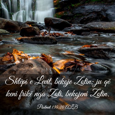 Picture 03 - Psalmet 135:20 ALB - Shtëpi e Levit, bekoje Zotin; ju që keni frikë - Bible Verse Picture