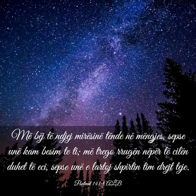 Picture 03 - Psalmet 143:8 ALB - Më bëj të ndjej mirësinë tënde në - Bible Verse Picture