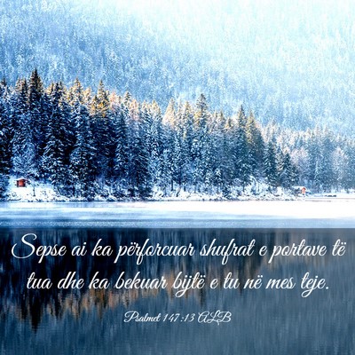 Picture 03 - Psalmet 147:13 ALB - Sepse ai ka përforcuar shufrat e portave të tua - Bible Verse Picture