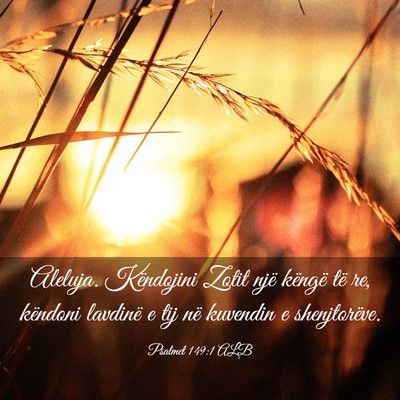 Picture 03 - Psalmet 149:1 ALB - Aleluja. Këndojini Zotit një këngë të re, - Bible Verse Picture