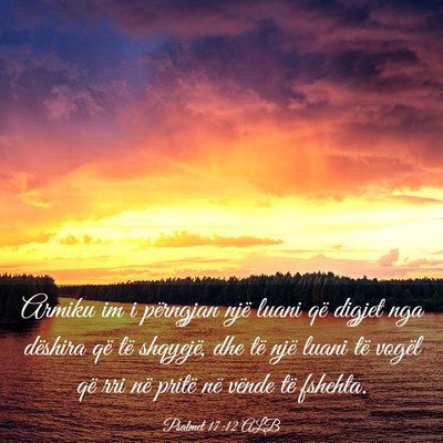 Picture 03 - Psalmet 17:12 ALB - Armiku im i përngjan një luani që digjet nga - Bible Verse Picture